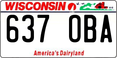 WI license plate 637OBA