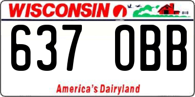 WI license plate 637OBB