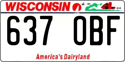 WI license plate 637OBF