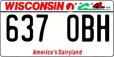 WI license plate 637OBH