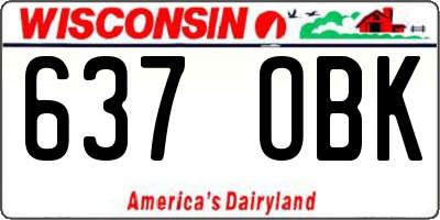 WI license plate 637OBK