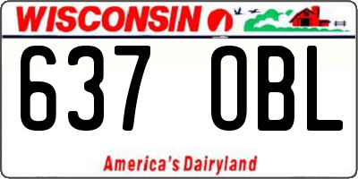 WI license plate 637OBL