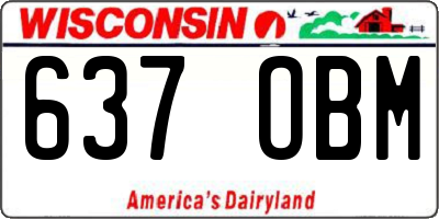 WI license plate 637OBM