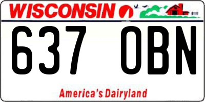 WI license plate 637OBN