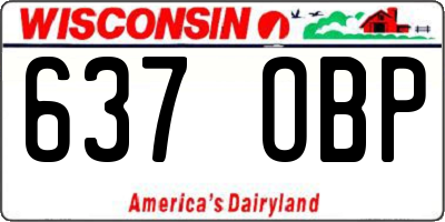 WI license plate 637OBP