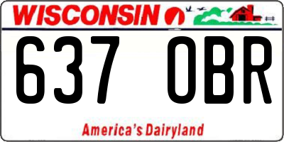 WI license plate 637OBR