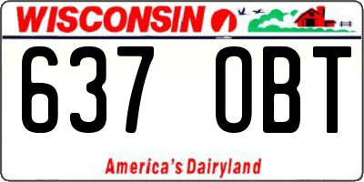 WI license plate 637OBT