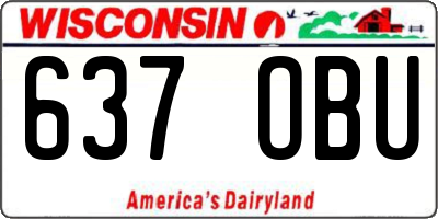 WI license plate 637OBU
