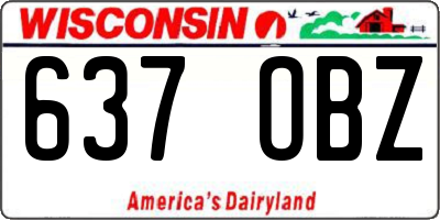 WI license plate 637OBZ