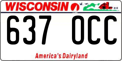 WI license plate 637OCC