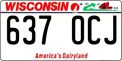 WI license plate 637OCJ