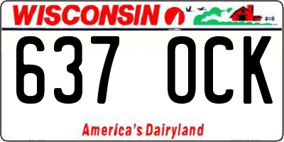 WI license plate 637OCK