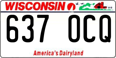WI license plate 637OCQ