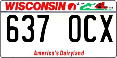 WI license plate 637OCX