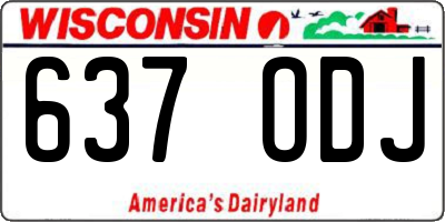 WI license plate 637ODJ