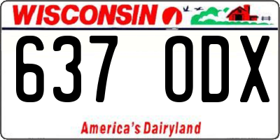 WI license plate 637ODX