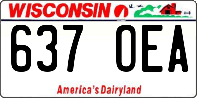 WI license plate 637OEA