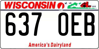 WI license plate 637OEB