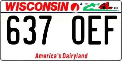 WI license plate 637OEF