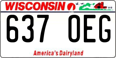 WI license plate 637OEG