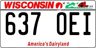 WI license plate 637OEI
