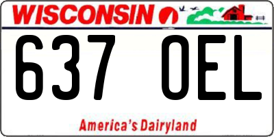 WI license plate 637OEL