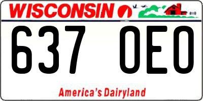 WI license plate 637OEO