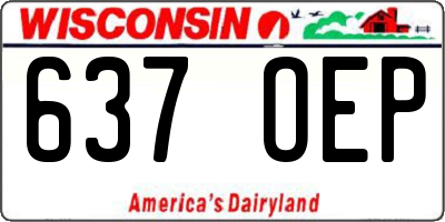 WI license plate 637OEP