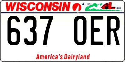 WI license plate 637OER