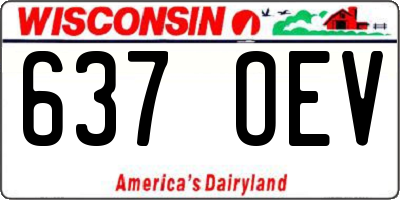 WI license plate 637OEV