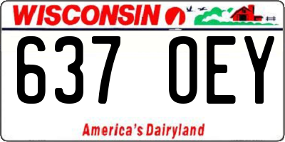 WI license plate 637OEY