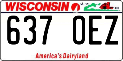 WI license plate 637OEZ