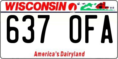 WI license plate 637OFA