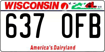 WI license plate 637OFB