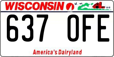 WI license plate 637OFE