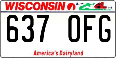 WI license plate 637OFG