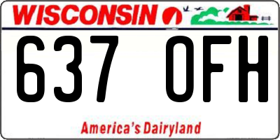 WI license plate 637OFH