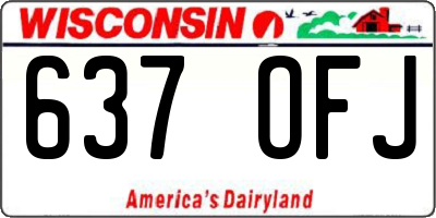 WI license plate 637OFJ