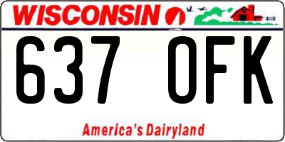 WI license plate 637OFK