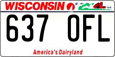 WI license plate 637OFL