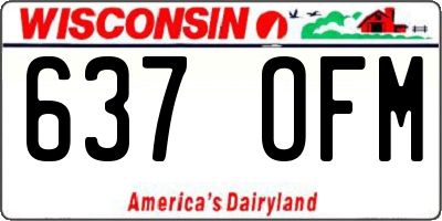 WI license plate 637OFM