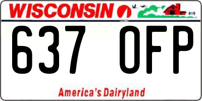 WI license plate 637OFP