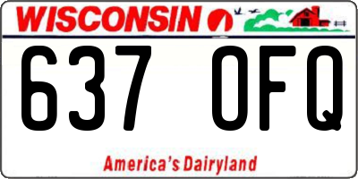 WI license plate 637OFQ