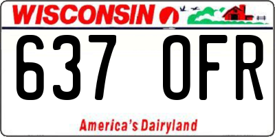 WI license plate 637OFR