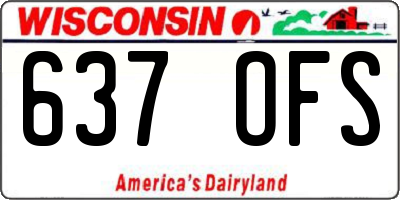 WI license plate 637OFS