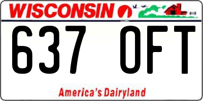 WI license plate 637OFT