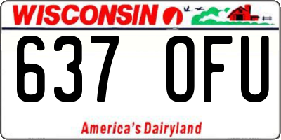 WI license plate 637OFU
