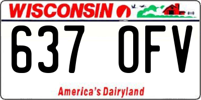 WI license plate 637OFV