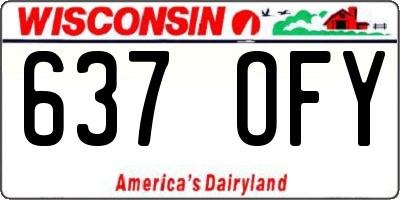 WI license plate 637OFY