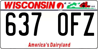 WI license plate 637OFZ